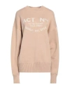 Act N°1 Woman Sweater Beige Size 4 Wool In Beige