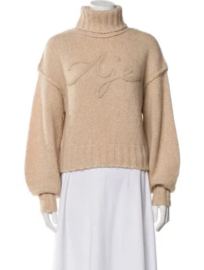 Pre-owned Act N°1 Wool Off-the-shoulder Sweater In Neutral