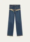 ACT NO1 DECONSTRUCTED STRAIGHT-LEG JEANS