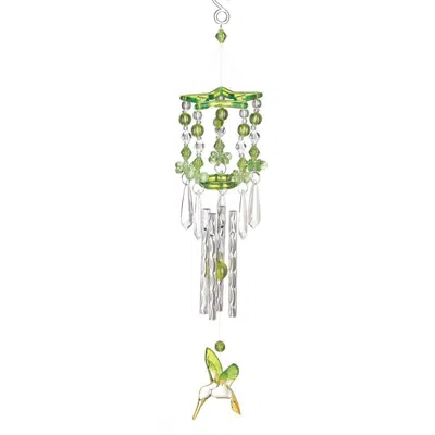 Actifo Acrylic Hummingbird Windchimes - Green