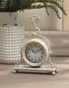 Actifo Antique-style Table Clock With Bird - Light Beige