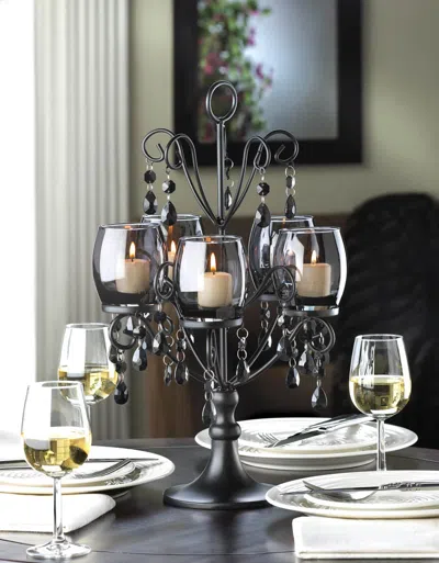 Actifo Beaded Candelabra - Black