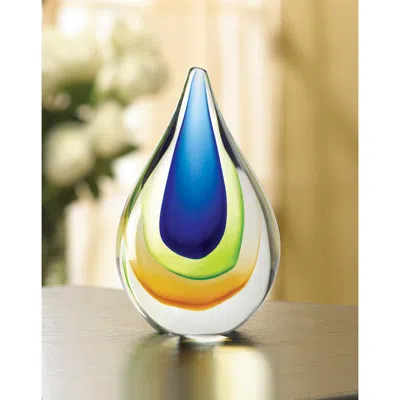 Actifo Bright Art Glass Tear Drop Sculpture - Multicolor