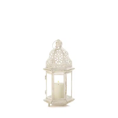 Actifo Candle Lantern Vintage-look 11" - White