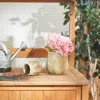 Actifo Cement Flower Pot Set Ancient Leaf Design - Multicolor