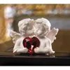 Actifo Cherubs Figurine With Heart Gem - White