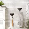 Actifo Elephants Wall Hooks Set Of 2 - Dark Brown