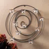 Actifo Endless Circles Iron Candle Wall Sconce - Black