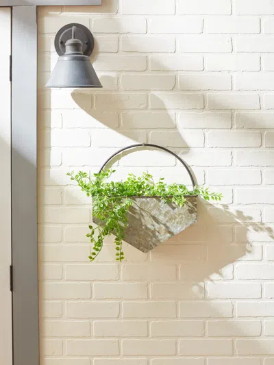 Actifo Geometric Diamond Wall Planter - Grey In Neutral