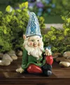 Actifo Gnome With Bird Solar Garden Statue - Multicolor