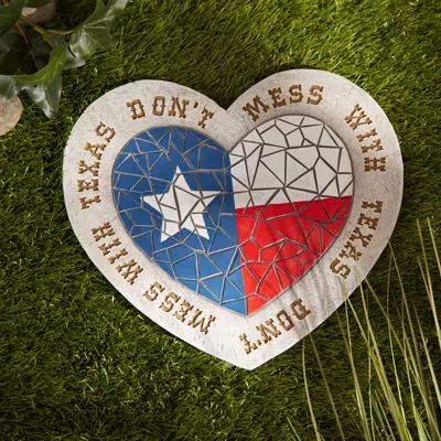Actifo Heart-shaped Stepping Stone Don't Mess With Texas - Multicolor