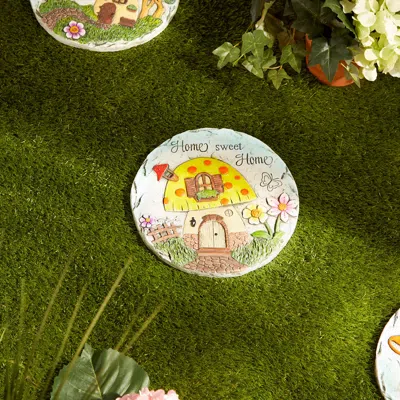 Actifo Home Sweet Home Cement Stepping Stone - Multicolor