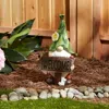 Actifo Leaf-hat Gnome With Welcome Arrow Sign Solar Garden Light - Multicolor