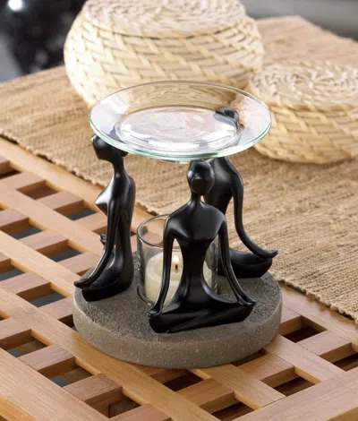 Actifo Lotus Yoga Position Oil Warmer - Black