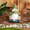 Actifo Meditating Leaf-hat Gnome Solar Garden Light - Multicolor