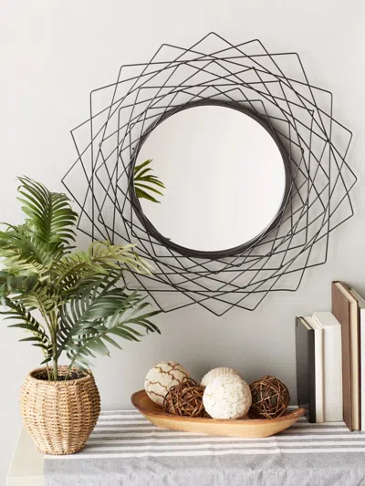 Actifo Metal Geometric Wall Mirror In Transparent