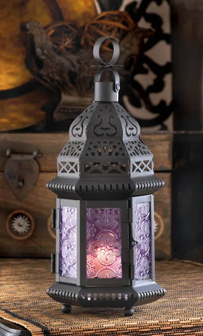 Actifo Moroccan Candle Lantern 11" - Black In Gray