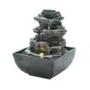 Actifo Multi-level Tiered Rocks Lighted Tabletop Fountain - Grey
