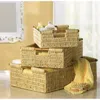 Actifo Nesting Corn Husk Basket Set - Brown