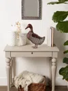 Actifo Open Geometric Frame Metal Duck Sculpture - Brown