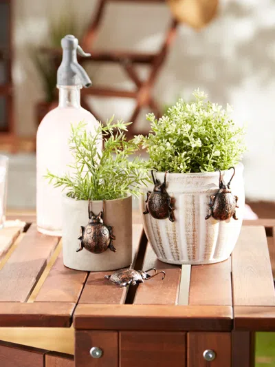 Actifo Planter Pot Hanger Set - Rust/copper In Brown