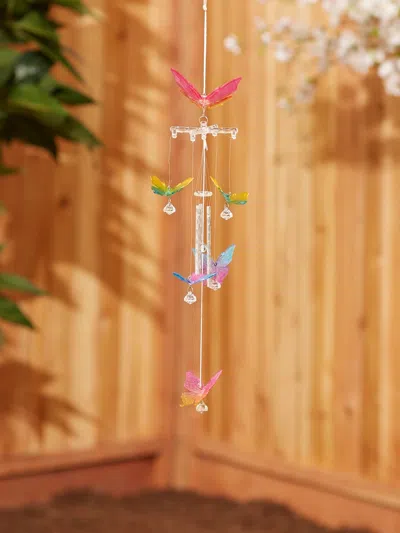 Actifo Rainbow Acrylic Butterfly Windchimes - Multicolor