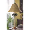 Actifo Rattan Palm Tree Table Lamp - Brown