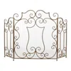 Actifo Scrolled Fireplace Screen - Brown