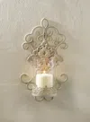 Actifo Scrolled Iron Wall Sconce - Ivory
