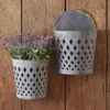 Actifo Set Of Two Open Weave Wall Hanging Buckets