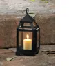 Actifo Sleek Framework Candle Lantern 9" - Black