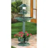 Actifo Solar-lighted Birdbath And Planter - Green