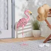 Actifo Solar Lighted Flamingo Yard Art Standing - Pink