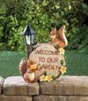 Actifo Solar Welcome To Our Garden With Squirrels - Light/pastel Brown