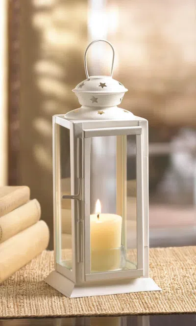 Actifo Star Candle Lantern 8" - White In Transparent