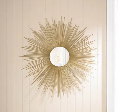 Actifo Sunburst Wall Mirror 32" - Gold