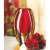 Actifo Sunfire Glass Vase - Red And Gold