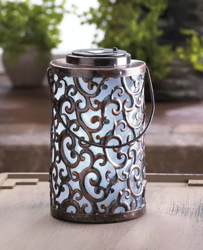 Actifo Swirls Solar Garden Lantern - Rust/copper In Brown