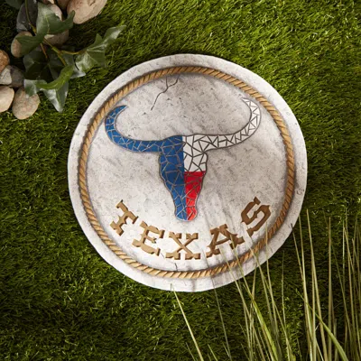 Actifo Texas Longhorn Cement Stepping Stone - Multicolor