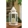 Actifo Victorian Style Candle Lantern White 8" - White