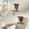 Actifo Wall Hooks Set Of 2 Butterfly Design - Dark Brown