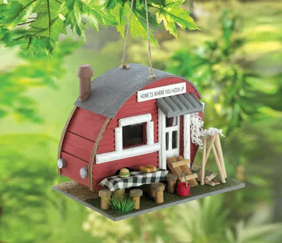 Actifo Wood Vintage Trailer Bird House - Multicolor