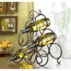 Actifo Wrought Iron Scroll Wine Rack - Black