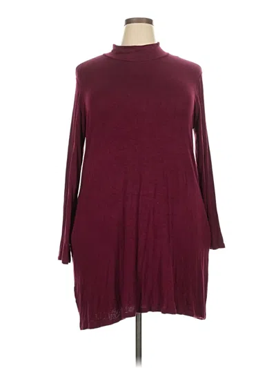Pre-owned Acting Pro Casual Dress In Burgundy