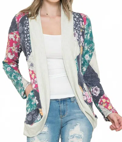 Acting Pro Floral Long Sleeve Cardigan In Multicolor
