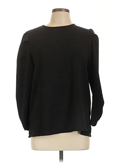 Pre-owned Acting Pro Long Sleeve Top Black Crew Neck Tops