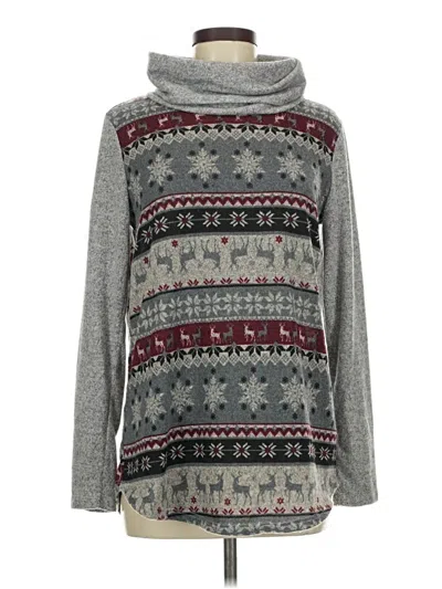 Pre-owned Acting Pro Long Sleeve Turtleneck In Gray