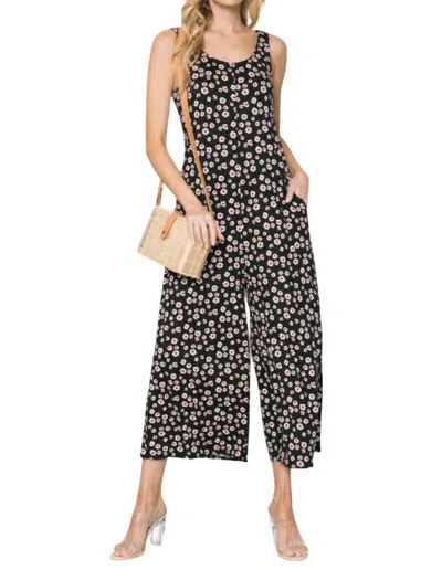Acting Pro Maria Flower Power Jumpsuit - Plus In Black