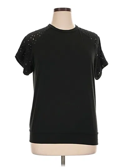 Pre-owned Acting Pro Short Sleeve Top Black Crew Neck Tops