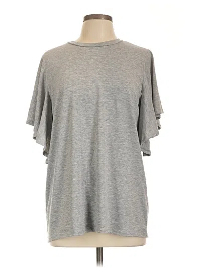 Pre-owned Acting Pro Short Sleeve Top Gray Crew Neck Tops